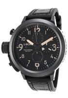 U-Boat Men's Flightdeck Auto Chrono Black Alligator, Rubber, Dial & Ceramic - UBOAT-7387 - New, With Box, Manual Included