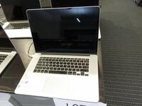 15.4" MACBOOK PRO/2.2GHZ/16GB/256GB FLASH S/N C02N5KW2G3QC, MODEL: A1398, WITH AC