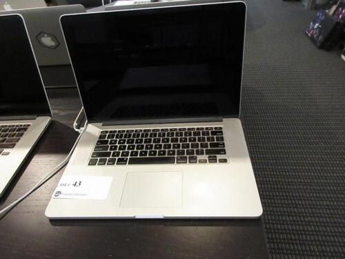 15.4" MACBOOK PRO/2.2GHZ/16GB/256GB FLASH S/N C02P2GJZG3QC, MODEL: A1398, WITH AC