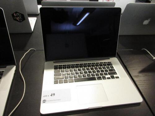 15.4" MACBOOK PRO/2.2GHZ/16GB/256GB FLASH S/N C02P8A12G3QC, MODEL: A1398, NO AC