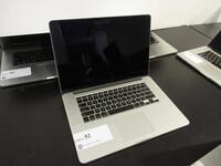 15.4" MACBOOK PRO/2.2GHZ/16GB/256GB FLASH S/N C02NTAGAG3QC, MODEL: A1398, NO AC