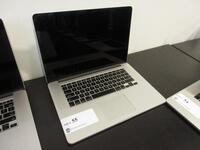 15.4" MACBOOK PRO/2.2GHZ/16GB/256GB FLASH S/N C02P87WLG3QC, MODEL: A1398, NO AC