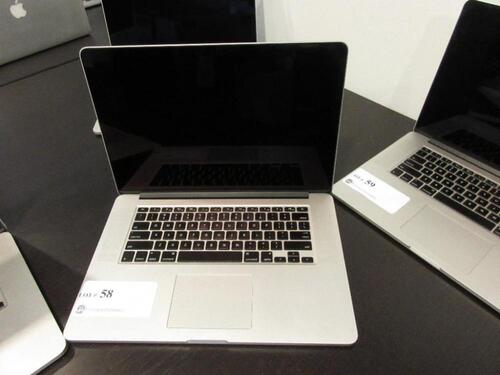 15.4" MACBOOK PRO, S/N C02PK978G8WN, MODEL: A1398, NO AC