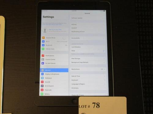 APPLE IPAD, 16GB, MODEL: A1475