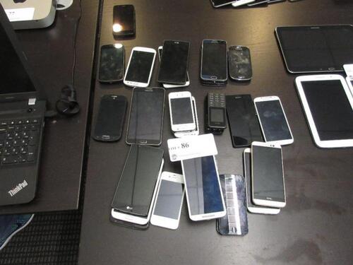 LOT ASST'D CELL PHONES, APPLE, SONY, LG, SAMSUNG