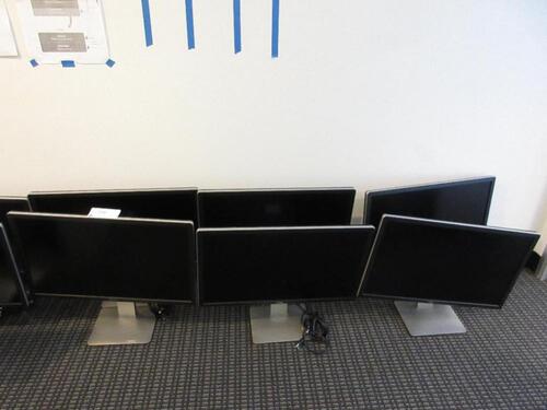 LOT (6) DELL 27" FLAT PANEL MONITORS, MODEL: P2715QT