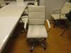 WHITE/CREAM CONFERENCE TABLE WITH 10 HIGH BACK OFFICE CHAIRS, 126.5" LONG X 39.5" WIDTH X 30.5" HEIGHT, (ALL CHAIRS ARE PEELING) - 3