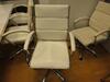 WHITE/CREAM CONFERENCE TABLE WITH 10 HIGH BACK OFFICE CHAIRS, 126.5" LONG X 39.5" WIDTH X 30.5" HEIGHT, (ALL CHAIRS ARE PEELING) - 4