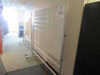 LOT (2) DOUBLE SIDED MOBILE WHITEBOARDS, 6'W X 4' H