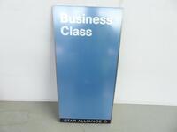 BUSINESS CLASS , pole or wall mounted sign, steel and plastic construction, H630mm, W300mm, D100mm.