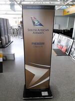 Free standing display sign, steel boxed consruction, on 4 castor wheels H2000mm, W1480mm, D480mm