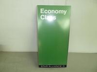 ECONOMY CLASS, pole or wall mounted sign, steel and plastic construction, H630mm, W300mm, D100mm.