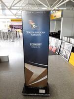 Free standing display sign, steel boxed consruction, on 4 castor wheels H2000mm, W1480mm, D480mm