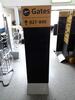 Free standing display sign, steel and plastic sheet, H1800mm, W500mm, D390mm