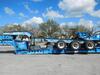 2008 TRAIL KING TK140 HYDRAULIC DETACHABLE TRAILER, 2008 BEAM DECK, 56 FT. LONG, 45 INCHES WIDE, 9 FT. NECK EXTENSION, TRI-AXLE, 22.5 LOW PROFILE TIRES, STEEL DISC WHEELS, 2008 TRAIL KING MODEL TK25FA-051 FLIP AXLE, 70 TON CAPACITY, AIR RIDE SUSPENSION, 2 - 10