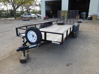 2015 TRIPLE CROWN BUMPER PULL UTILITY TRAILER, 14 FT. LONG, 7 FT. WIDE, TANDEM AXLE, VIN# 1XNU616T2F1060475, (TRAILER NO. C-4) - DELAYED PICK UP 3-09-2018