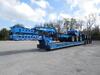 2012 TRAIL KING TK140 HYDRAULIC DETACHABLE TRAILER, 2008 FLATBED DECK, 56 FT. LONG, 102 INCHES WIDE, 8 FT. NECK EXTENSION, TRI-AXLE, 70 TON CAPACITY, 22.5 LOW PROFILE TIRES, STEEL DISC WHEELS, 2012 TRAIL KING WHEEL AREA, AIR RIDE SUSPENSION, 3-AXLE WHEEL,