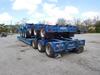 2012 TRAIL KING TK140 HYDRAULIC DETACHABLE TRAILER, 2008 FLATBED DECK, 56 FT. LONG, 102 INCHES WIDE, 8 FT. NECK EXTENSION, TRI-AXLE, 70 TON CAPACITY, 22.5 LOW PROFILE TIRES, STEEL DISC WHEELS, 2012 TRAIL KING WHEEL AREA, AIR RIDE SUSPENSION, 3-AXLE WHEEL, - 5