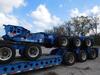 2012 TRAIL KING TK140 HYDRAULIC DETACHABLE TRAILER, 2008 FLATBED DECK, 56 FT. LONG, 102 INCHES WIDE, 8 FT. NECK EXTENSION, TRI-AXLE, 70 TON CAPACITY, 22.5 LOW PROFILE TIRES, STEEL DISC WHEELS, 2012 TRAIL KING WHEEL AREA, AIR RIDE SUSPENSION, 3-AXLE WHEEL, - 12