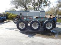 1977 HOMEMADE STEEL POLE DOLLY, 15 FT. LONG, STEEL CROSSMEMBERS, SPRING SUSPENSION, TRI-AXLE, 22.5 LOW PROFILE TIRES, STEEL DISC WHEELS (SHOP BUILT) PD9