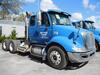 2010 INTERNATIONAL MODEL 8600 SBA 6X4 TRANSTAR CONVENTIONAL, 32 INCH FLAT TOP SLEEPER, CUMMINS ISM ENGINE, 410 H.P., ENGINE BRAKE, EATON FULLER 10 SPEED TRANSMISSION, 40,000 LB. REAR ENDS, FULL SCREW, 3.70 RATIO, LO-LEAF AIR RIDE SUSPENSION WITH DUMP VALV - 2