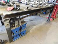8' X 4' X 3/4" WELDING TABLE WITH 6" INCH VISE