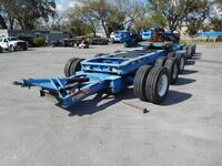 2004 TRAIL KING MODEL TK120SD-436 STEEL HYDRAULIC STEERABLE DOLLY, 44 FT. LONG, 120 INCHES WIDE, AIR RIDE SUSPENSION WITH DUMP VALVE, 6 AXLES, PINTLE HOOK, CHAIN TIE DOWNS, PONY MOTOR, 245/70R17.5 TIRES, STEEL DISC WHEELS SD-1