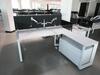 STEELCASE 2 PERSON WORK STATION W/ 2 CABINETS AND NO CHAIRS 144" X 67" X 29", (2ND FLOOR) - 3