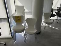 LOT OF (20) WHITE STACKABLE CHAIRS, (2ND FLOOR)