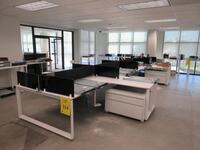 STEELCASE 2 PERSON WORK STATION W/ 2 CABINETS AND NO CHAIRS 6' X 67" X 29", (2ND FLOOR)