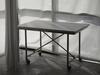 LOT OF (5) WHITE TABLES W/ METAL LEGS ON CASTERS 4' X 30" X 29", (2ND FLOOR) - 2