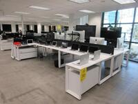 STEELCASE 8 PERSON WORK STATION W/ 8 CABINETS AND NO CHAIRS 24' X 11' X 29", (2ND FLOOR)