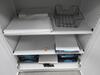 STEELCASE STORAGE UNIT W/ 2 CABINETS AND WOOD WHITE TOP 7' X 29 1/2" X 40 1/2", WITH ASST'D COPY PAPER, SWINGLINE 3-HOLE PUNCHER, CARL 3-HOLE PUNCHER, (2) PAPER CUTTERS, (2ND FLOOR) - 4