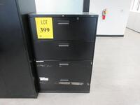 LOT (2) HON BLACK METAL 4 DRAWER LATERAL FILES, (1ST FLOOR)