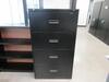 LOT (2) HON BLACK METAL 4 DRAWER LATERAL FILES, (1ST FLOOR) - 2