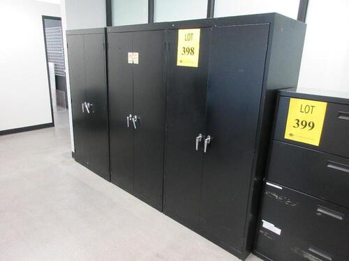 LOT (3) HON BLACK METAL STORAGE CABINETS, (1ST FLOOR)