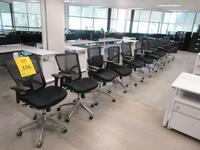 LOT OF (22) @ THE OFFICE BLACK CHAIRS PNEUMATIC 3 LEVERS, (2ND FLOOR)