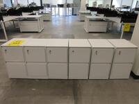 LOT OF (10) STEELCASE 2 DRAWER ROLLING CABINETS 15" X 17 1/2" X 27", (2ND FLOOR)