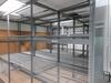 SLIDING TRACKED STORAGE SYSTEM ON RAILS W/ (5) ROLLING SHELVES 12' X 3' X 8' AND (2) FIXED RACKS 12' X 19" X 8', 22' LONG, (2ND FLOOR) - 3