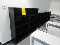 LOT (6) ASST'D BLACK METAL BOOKCASES, (2ND FLOOR)