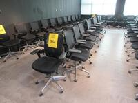 LOT OF (17) @ THE OFFICE BLACK CHAIRS PNEUMATIC 3 LEVERS, (2ND FLOOR)