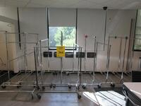 LOT (12) SINGLE ROLLING CLOTHES RACKS, (2ND FLOOR)