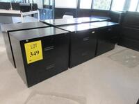 LOT OF (5) BLACK LATERAL CABINETS, (1) 3 DRAWER AND (4) 2 DRAWER, (2ND FLOOR)
