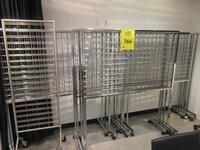 LOT (21) ASST'D WIRE RACKS ON CASTERS, (2ND FLOOR)