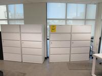 LOT OF (4) STEELCASE 5 DRAWER LATERAL CABINETS 3' X 18" X 65", (2ND FLOOR)