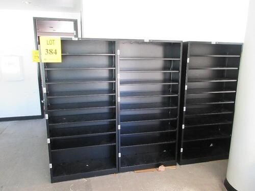 LOT (3) HON BLACK BOOKCASES, 6'FT HEIGHT, (3RD FLOOR)