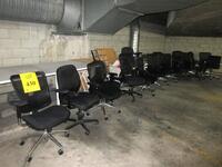 LOT ASST'D FURNITURE, CHAIRS, TABLES, GRID WALL PANELS, (2P PARKING LOT)