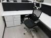 STEELCASE WHITE 2 PERSON MODULAR WORK STATION W/ (4) PEDESTALS , BLACK OFFICE CHAIR 177" X 93" X 48", (1ST FLOOR) - 3