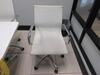 WHITE CONFERENCE TABLE WITH METAL LEGS 5' X 3' X 29", (6) WHITE AND CHROME CHAIRS, (1ST FLOOR) - 2