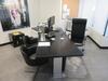 STEELCASE DESK 7' X 36" X 28" W/ CREDENZA AND OVERHEAD CABINET 6' X 24", (4) STEELCASE 2 DRAWER WOOD LATERAL CABINETS 36" X 24" X 23", (1) BLACK OFFICE CHAIR, (2) BLACK SIDE CHAIR, (1) SMALL KENMORE REFRIGERATOR, (1ST FLOOR) - 2
